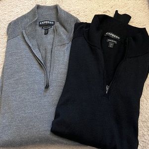 Mens Express pullover sweater black & gray bundle!!
